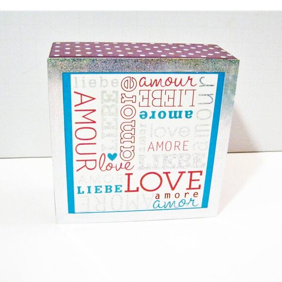 Double message Shelf Tabletop Wood Box Sign Home Office Students Dorm Nursery - Picture 2 of 5